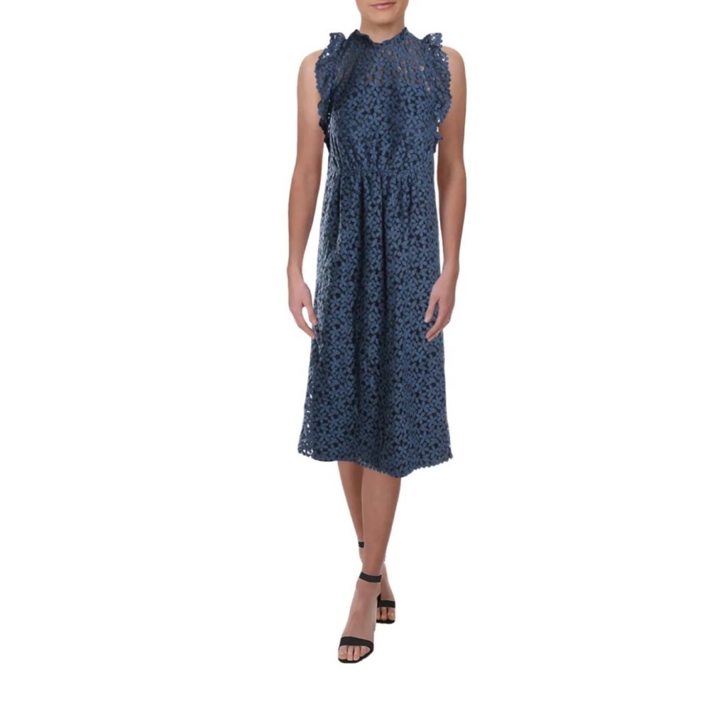 Kate Spade Flora Lace Floral Midi Dress